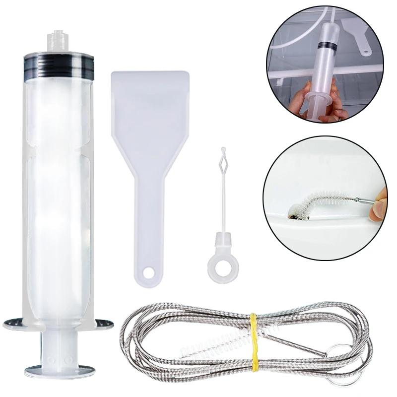 Dissolvant de bouchons de trou de vidange de réfrigérateur, outils de nettoyage de drague, brosse de