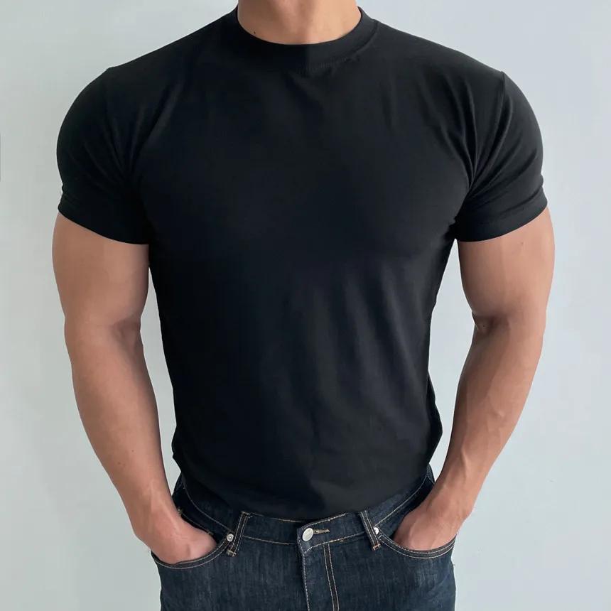 T-shirt d'Entraînement à Manches Courtes pour Homme, Haute artificiel asticité, Coton Respirant, vac
