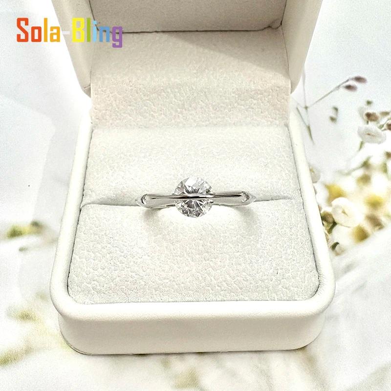 Sola-Bling 100% Pass diamant testeur Moissanite bague 925 bagues en argent Sterling pour les femmes 