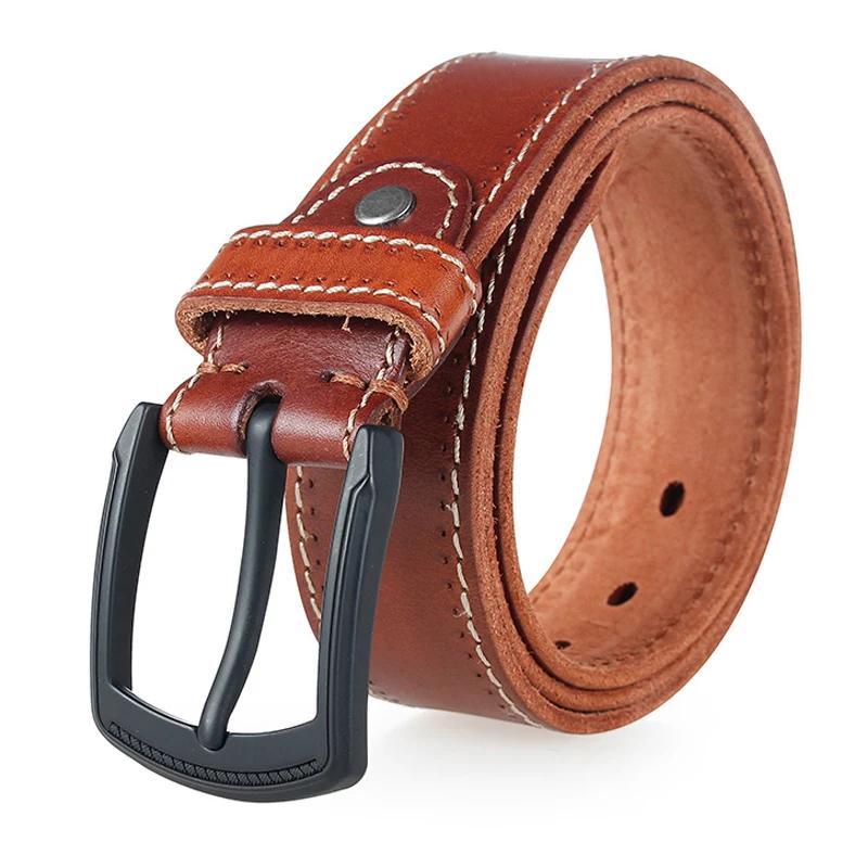 MEDYLA cuir véritable hommes ceinture de haute qualité bracelet de luxe classique Vintage boucle ard