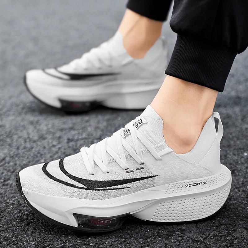 Marathon coussin d'air hommes chaussures de course respirant marathon sport gihtweight baskets femme
