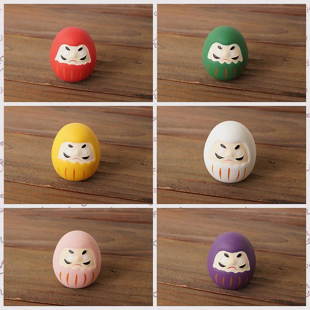 Mini Daruma japonais, Figurines Fengshui en céramique, breloque porte-bonheur, ornement Zen, décorat