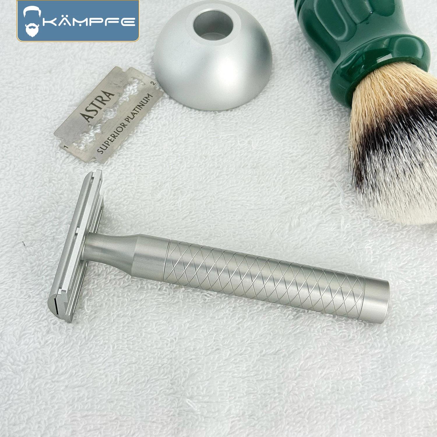 Rasoir de sécurité double face KAMPFE Vintage, usinage CNC en aluminium 7075, pour rasage humide, ca