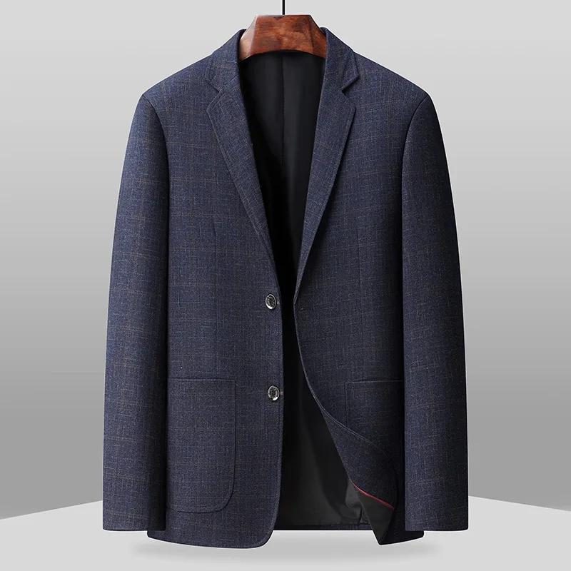 La nouvelle veste de costume classique à col à carreaux, style business décontracté, pour hommes, co