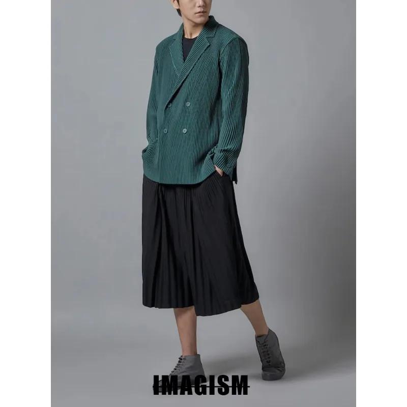 Miyake plissé sept pantalons hommes 2025 automne nouveau japonais Senior sens du confort plissé déco