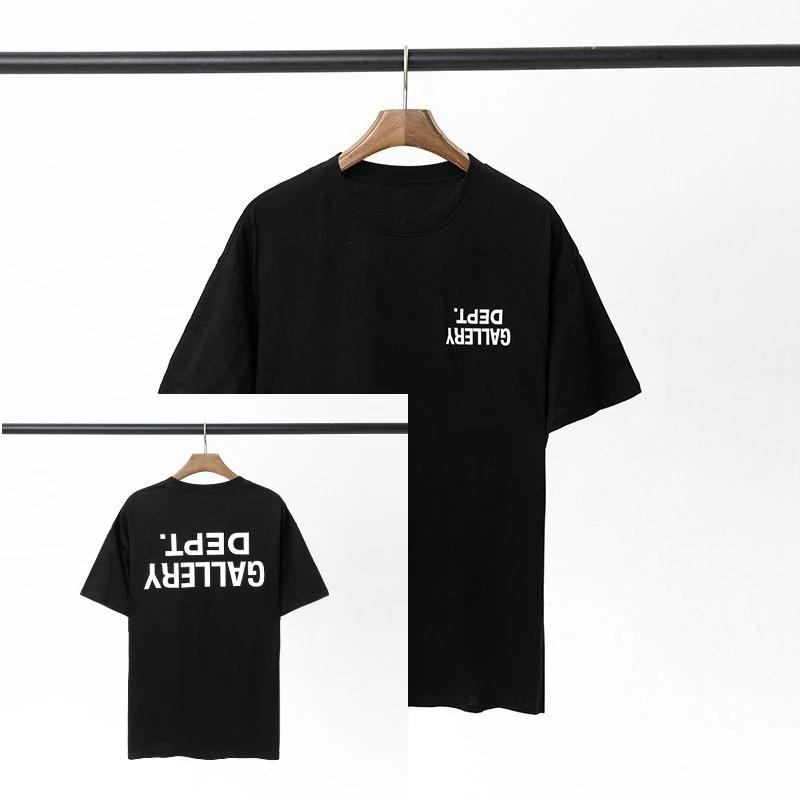 GALLERY DEPT inspiré revers imprimé T-Shirt 100% coton surdimensionné Streetwear T-Shirt hommes femm