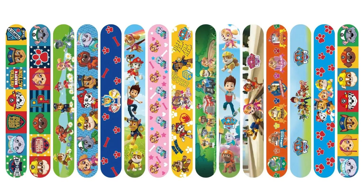 15 pièces/ensemble Paw Patrol série familiale Bracelet Ryder Marshall écombrant PVC Snap cercle dess