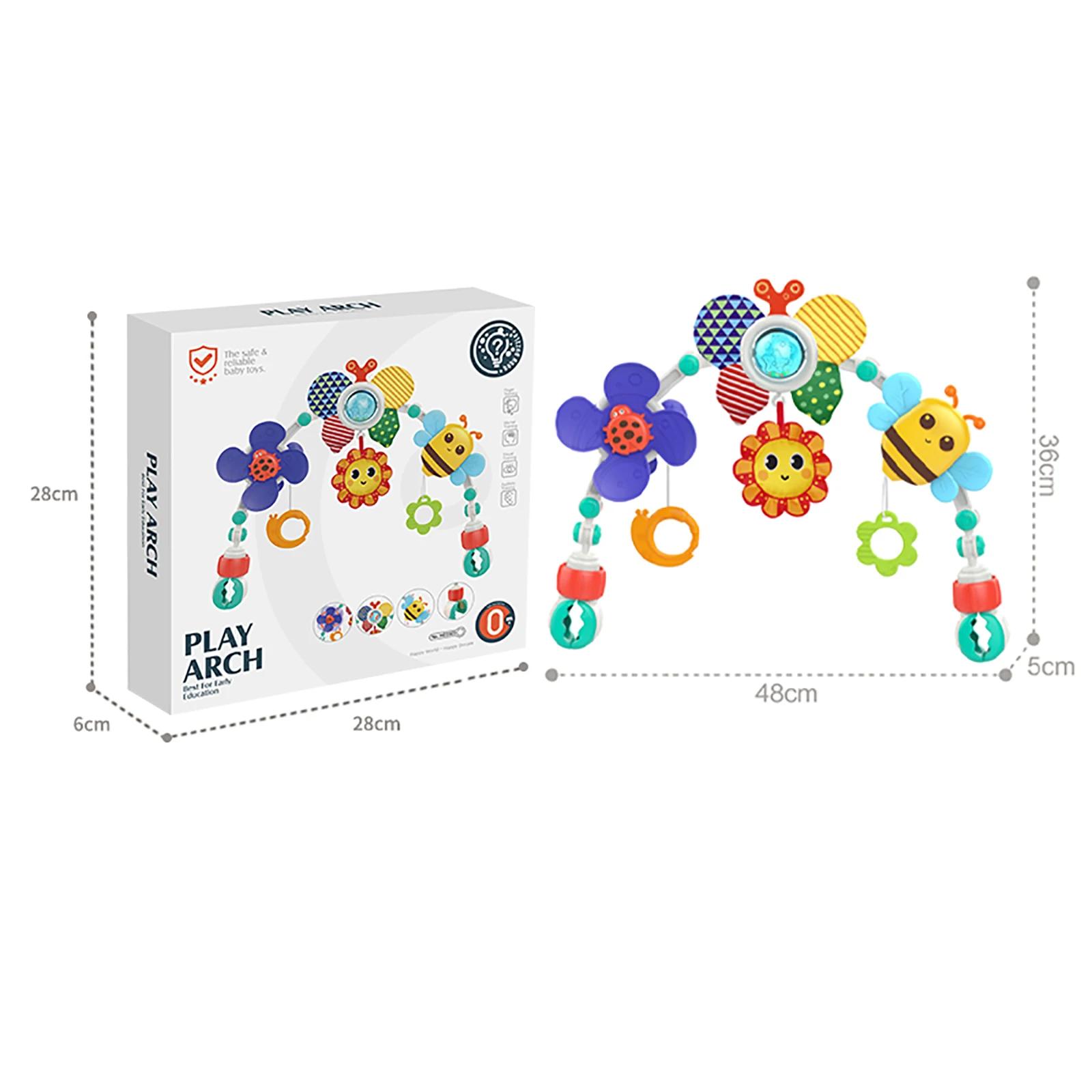 Jouets d'arc de poussette pour bébé, jouet videur, arc d'activité, jouets de motricité Fine, dévelop