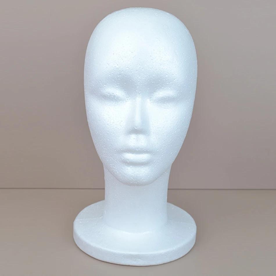 Tête de Mannequin femme, chapeau en mousse de polystyrène, présentoir de lunettes, présentoir de per