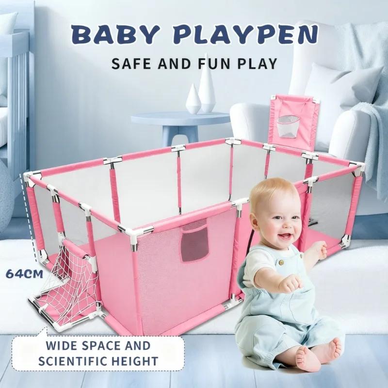 Grand parc de jeu IMBABY 0-6 ans - Jardin sécurité intérieur extérieur rembourrage fosse à balles activités