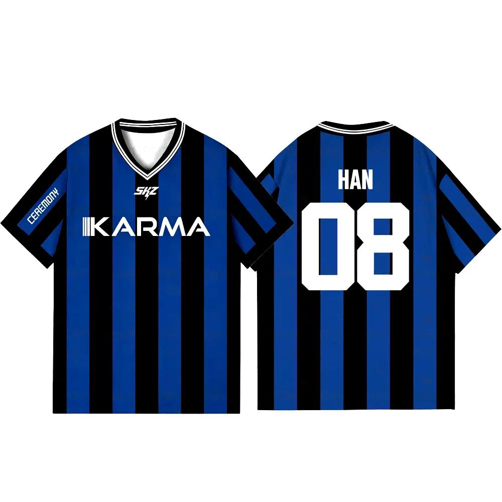 2025 KPOP rester KARMA Album Fans chemises de soutien FELIX BANGCHAN HYUNJIN Streetwear vêtements am