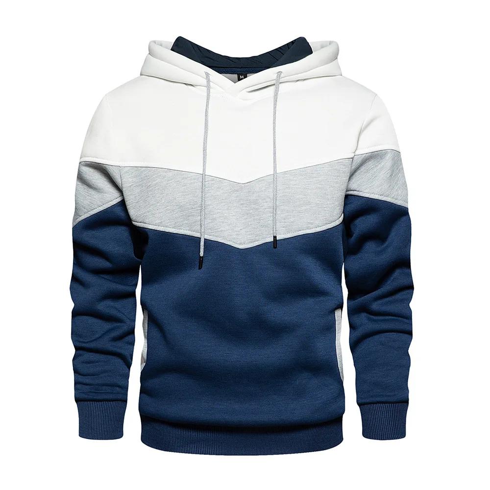 Sweat à capuche pour hommes, trois tons, pour la course à pied, le sport, la mode, tendance, couleur