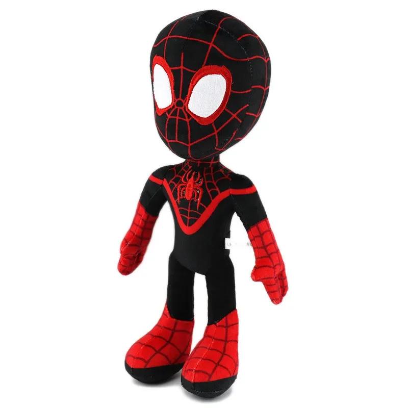 Jouets en peluche Anime Avengers Spiderman de 32CM, poupées Spider-Verse Gwen Peter Parker Noir, jou