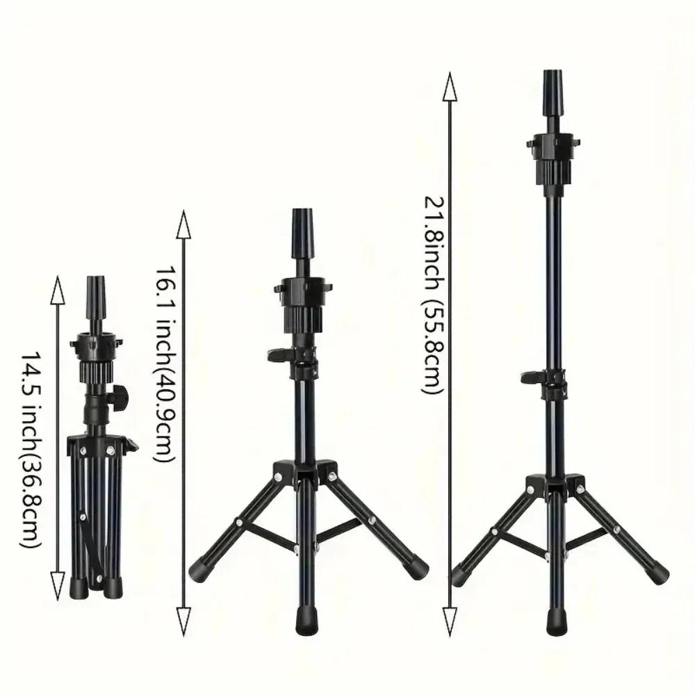 Support de perruque et ensemble combiné de 22 pouces, support de tête de perruque en toile avec tête