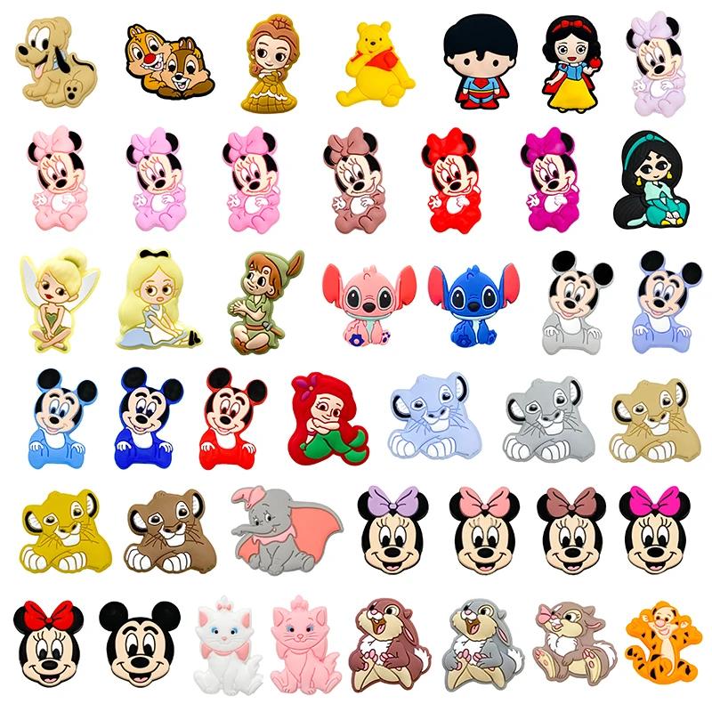 10 perles en silicone Disney pour sucette de bébé, accessoires de chaîne de sucette en silicone sans