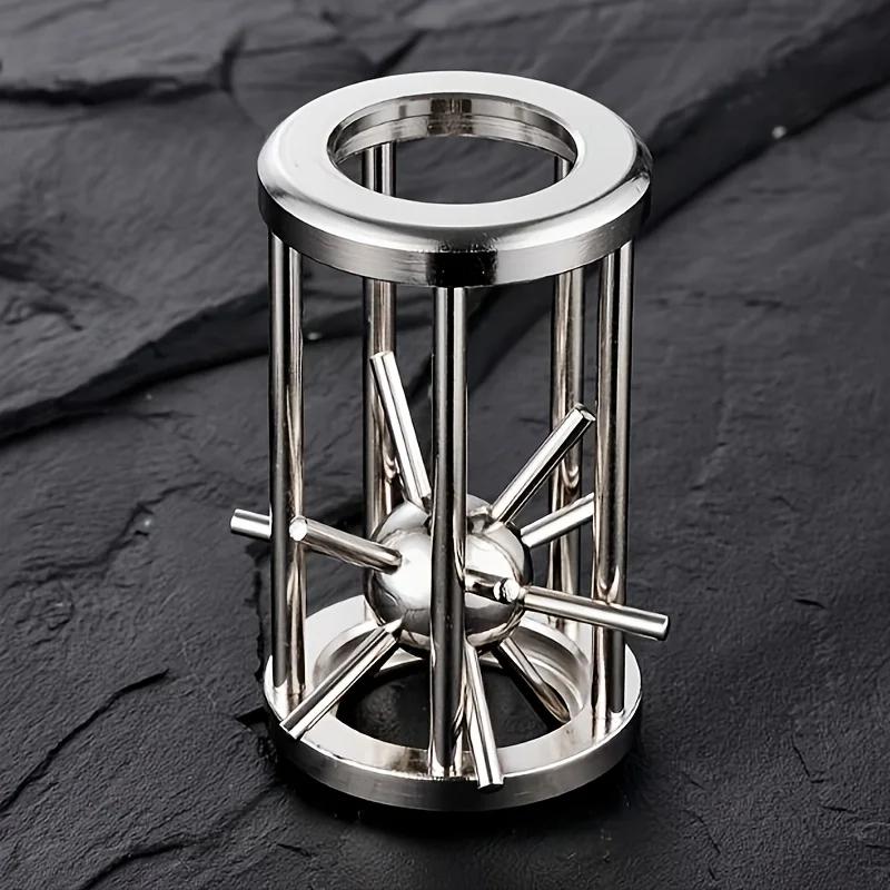 Jeu de défi à cage en acier inoxydable, jouet puzzle multicouche complexe pour adultes, cadeau idéal