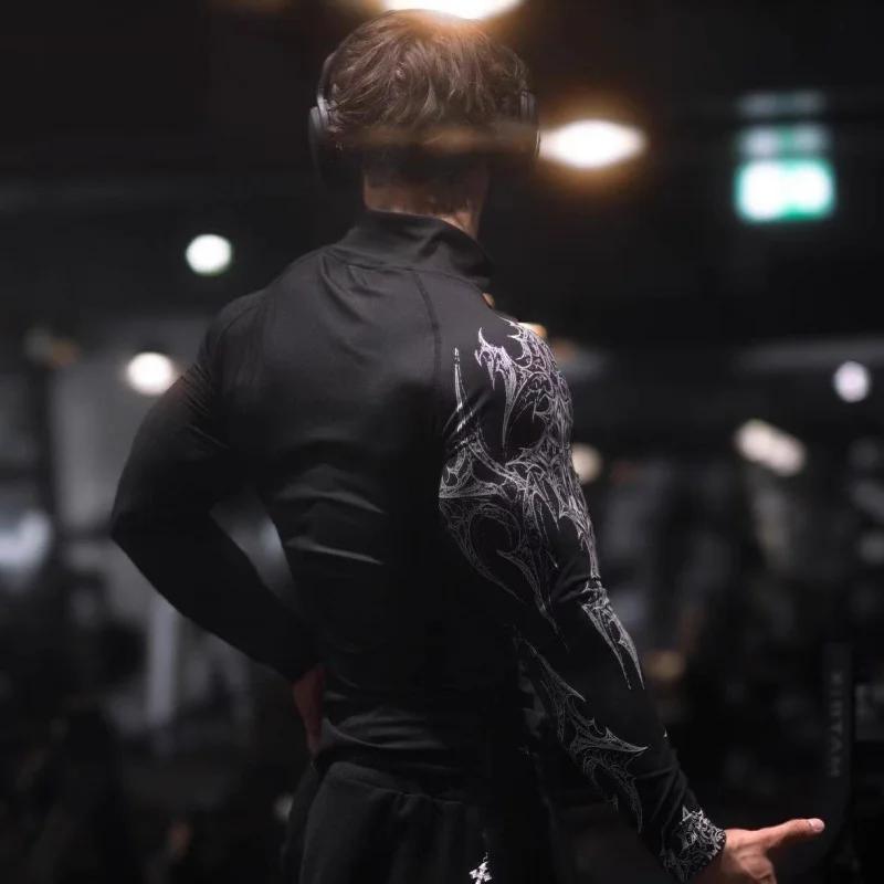 Veste imprimée à fermeture éclair grande taille pour hommes, vêtements de sport tendance de Style am