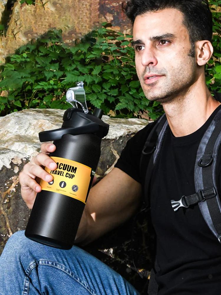 Thermos d'extérieur Portable en acier inoxydable 304, tasse thermique, flacons sous vide, bouteille 