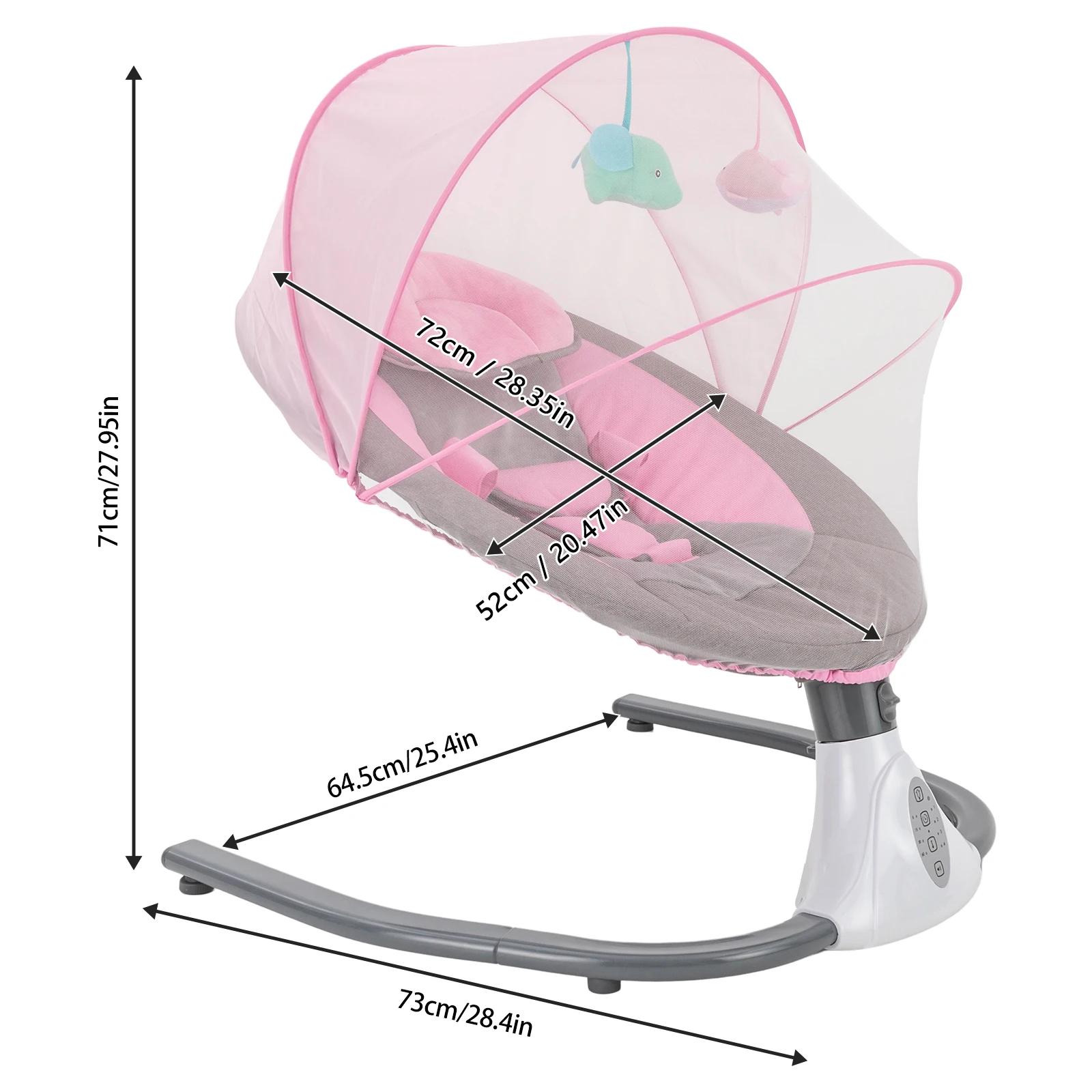 Berceau électrique balançoire pour bébé, berceau à bascule automatique pour bébé de 0 à 18 mois d'âg