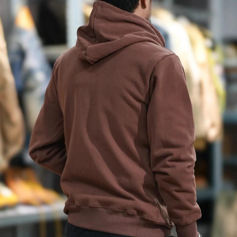 Cardigan à Capuche Rétro pour Homme, Vêtement de Marque, Lourd, Ample, Grande Taille, Nouvelle Colle