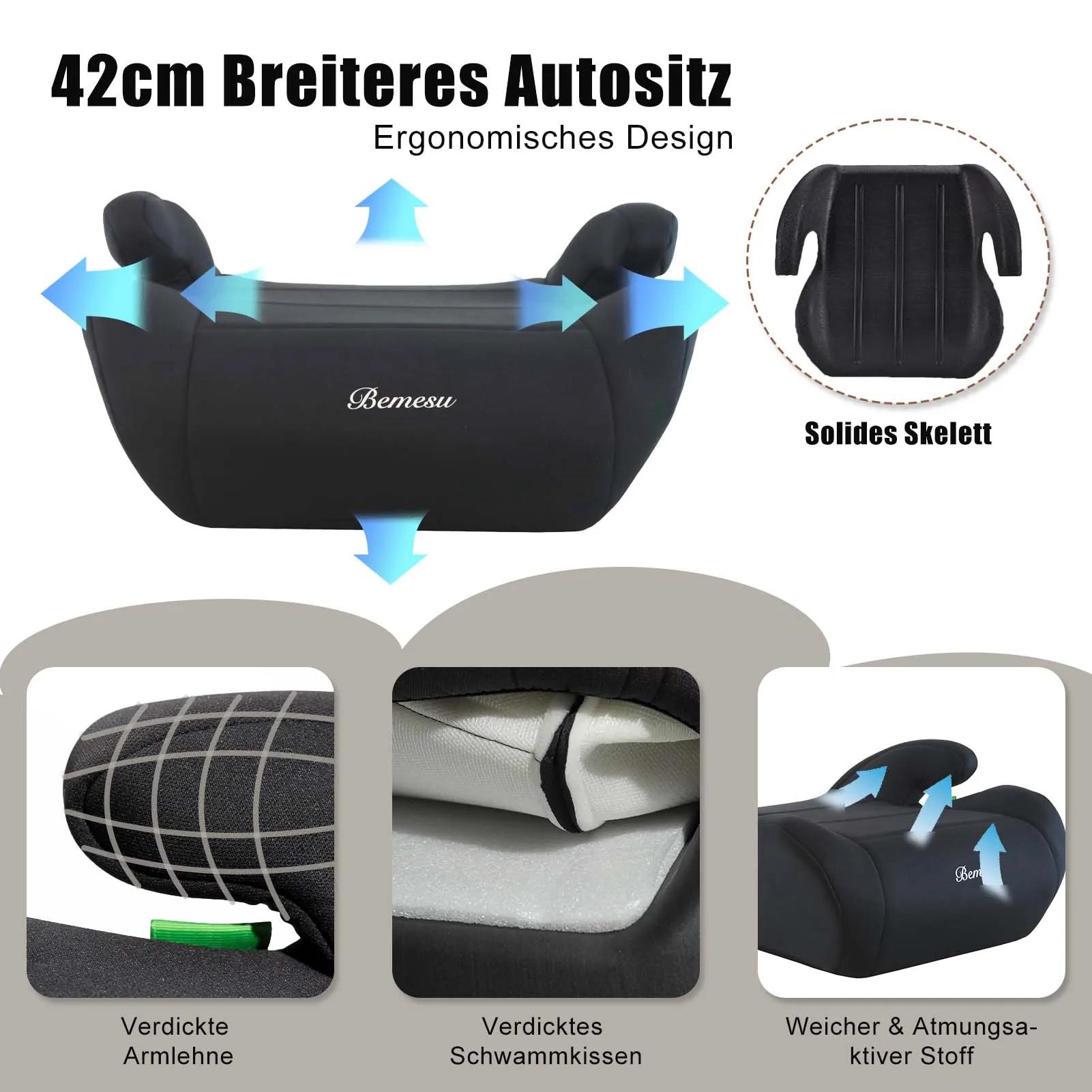 Siège rehausseur sécurité enfant norme I-Size - Harnais 3 points portable 6-10 ans 125-150 cm