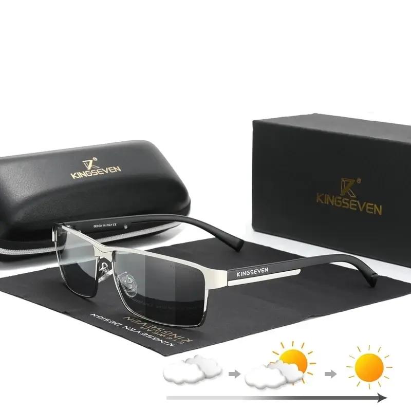 KINGSEVEN Hommes Polarisées Photochromiques lunettes de Soleil Femmes Caméléon Lunettes de Soleil UV