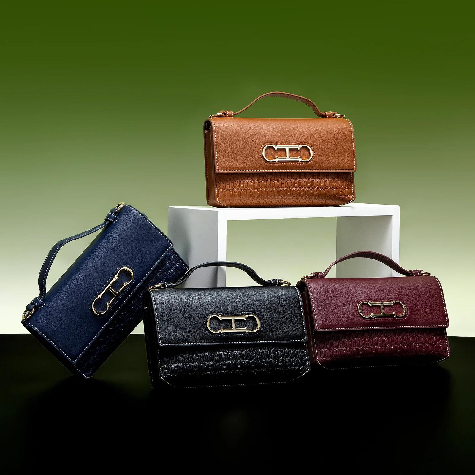 CH sac à bandoulière marque femmes sac lettre impression cuir Compact élégant sac à main sac fourre-
