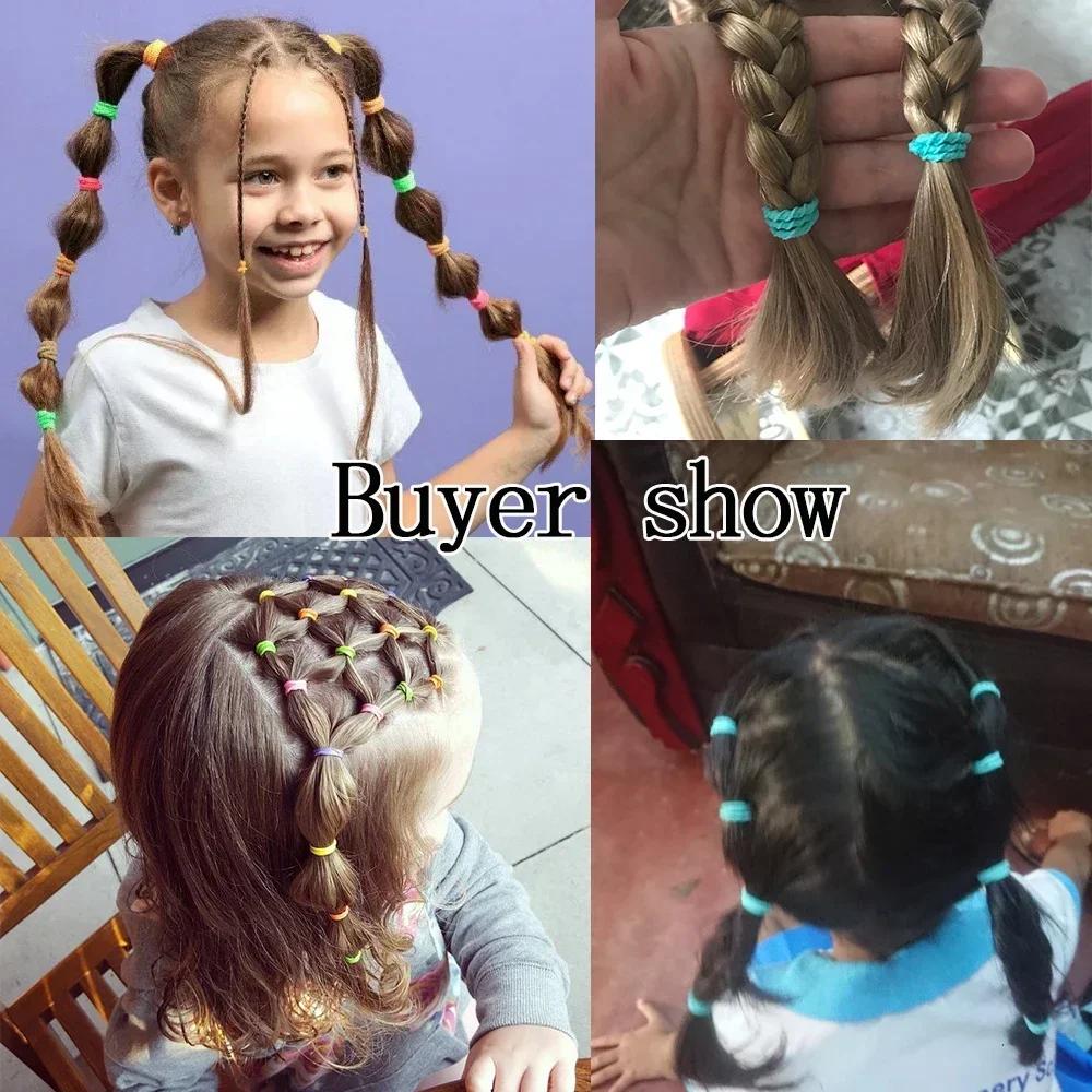 100 pièces/sac bandes de cheveux élastiques filles bébé accessoires de cheveux durables enfant annea