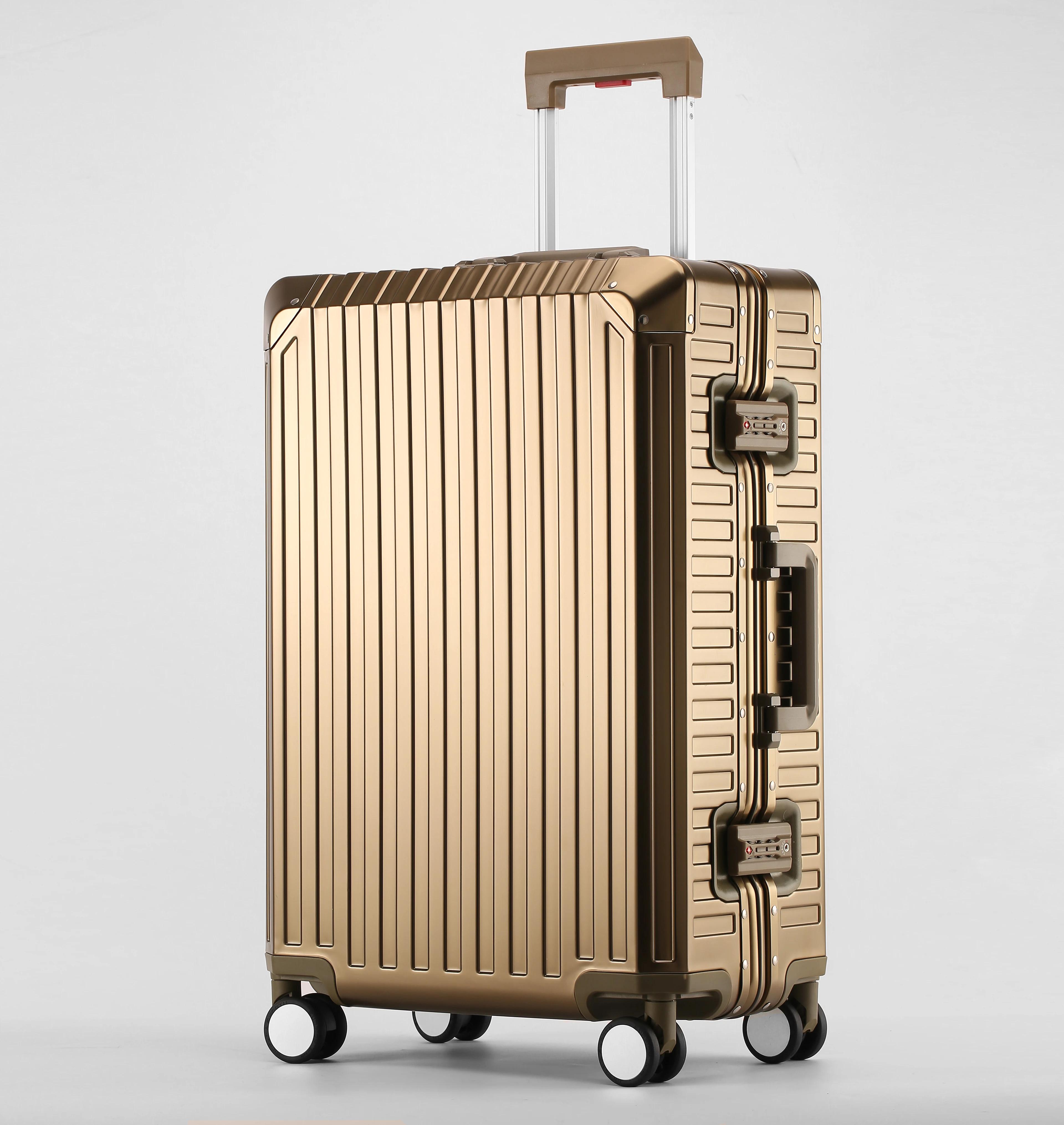 Ensembles de bagages durables grande capacité 2026 – Valises 100 % aluminium avec roues pour femmes,
