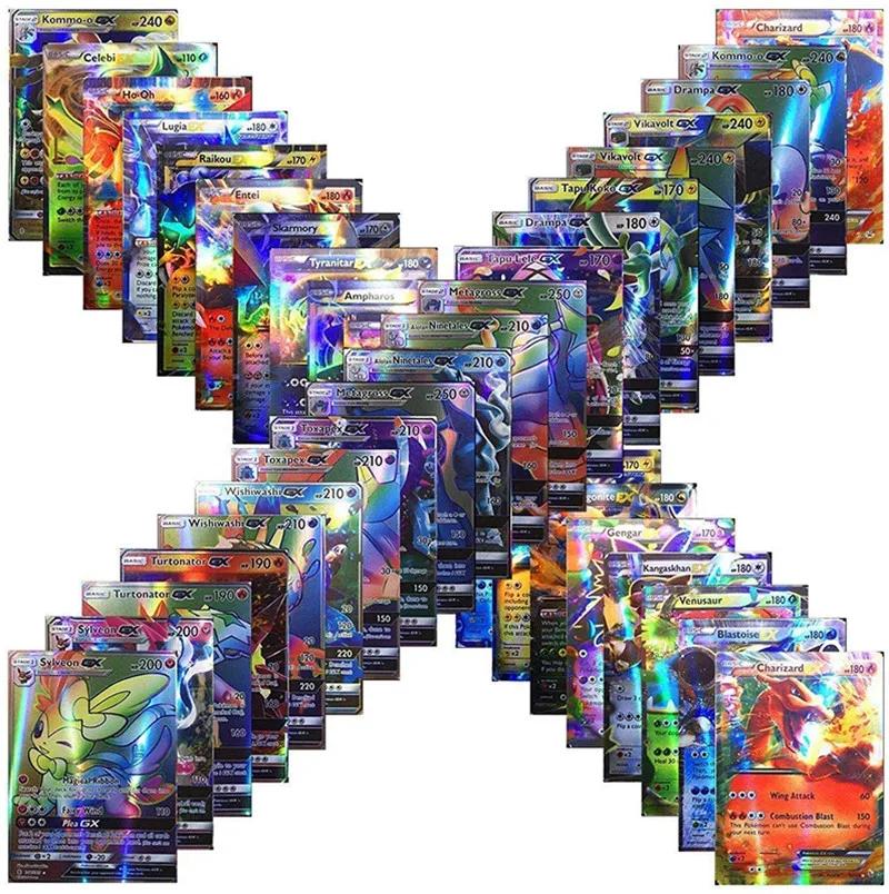 20 cartes Pokémon anglaises GX Tag Team Vmax EX Mega Shining Game Battle Carte Trading Collection Ca