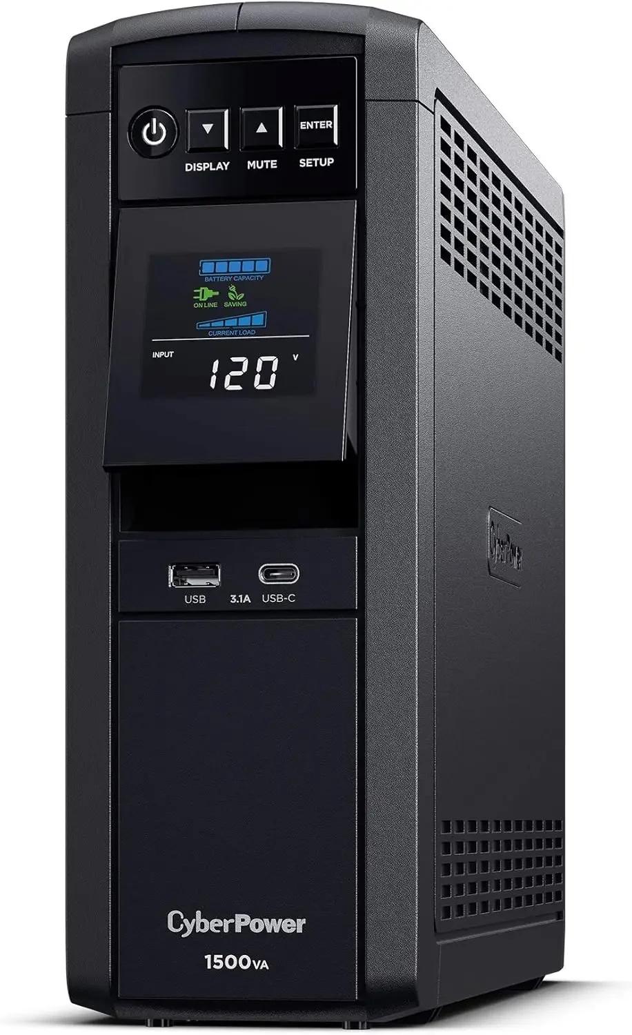 CPbloody-Système UPS à onde sinusoïdale, PFCLCD PDavid, VA sanglante, 1000W, 12 sorties, AVR, mini t