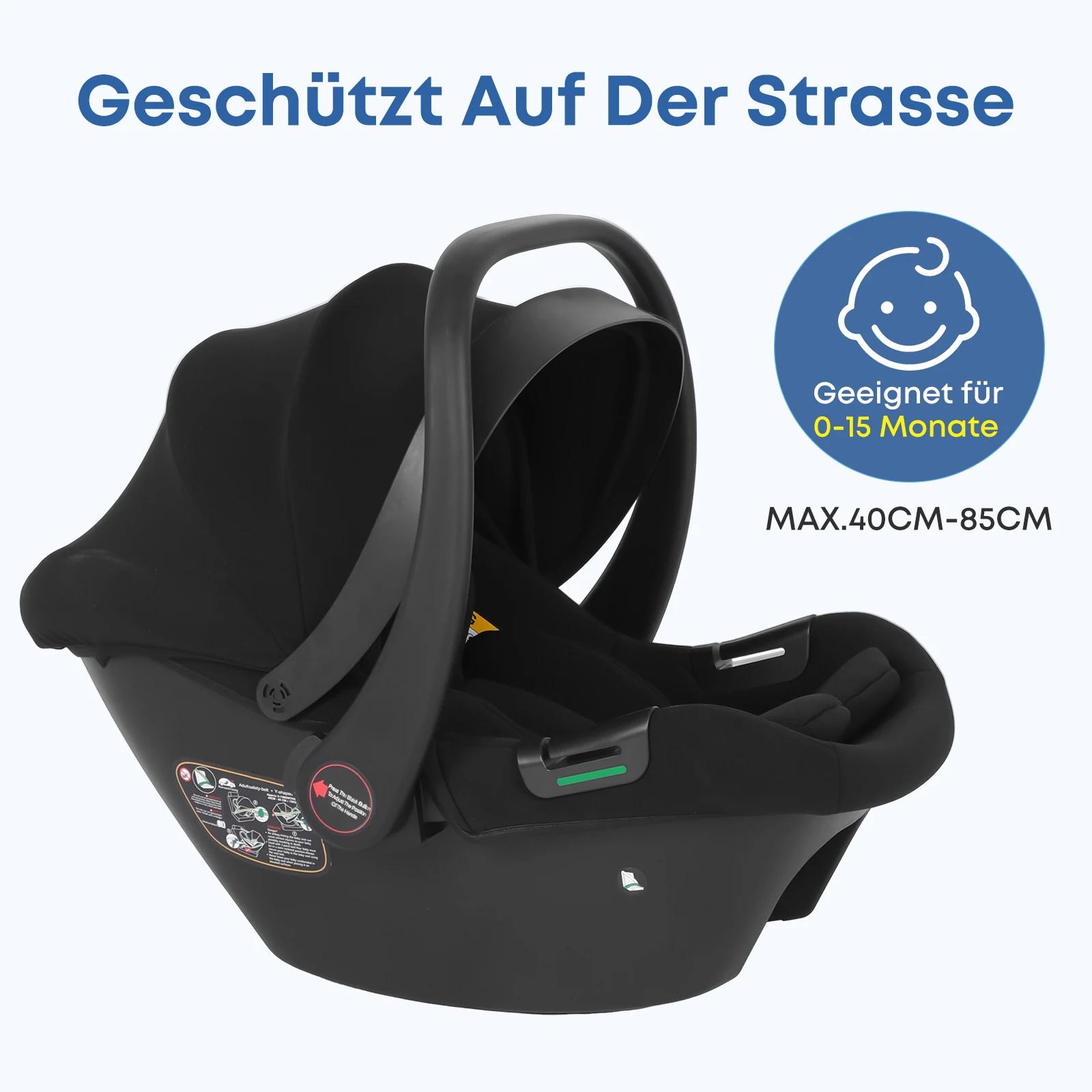 Siège auto pour bébé, nouveau-né de 0 à 12 mois, Max 12kg, auvent solaire rembourré, ceinture de séc