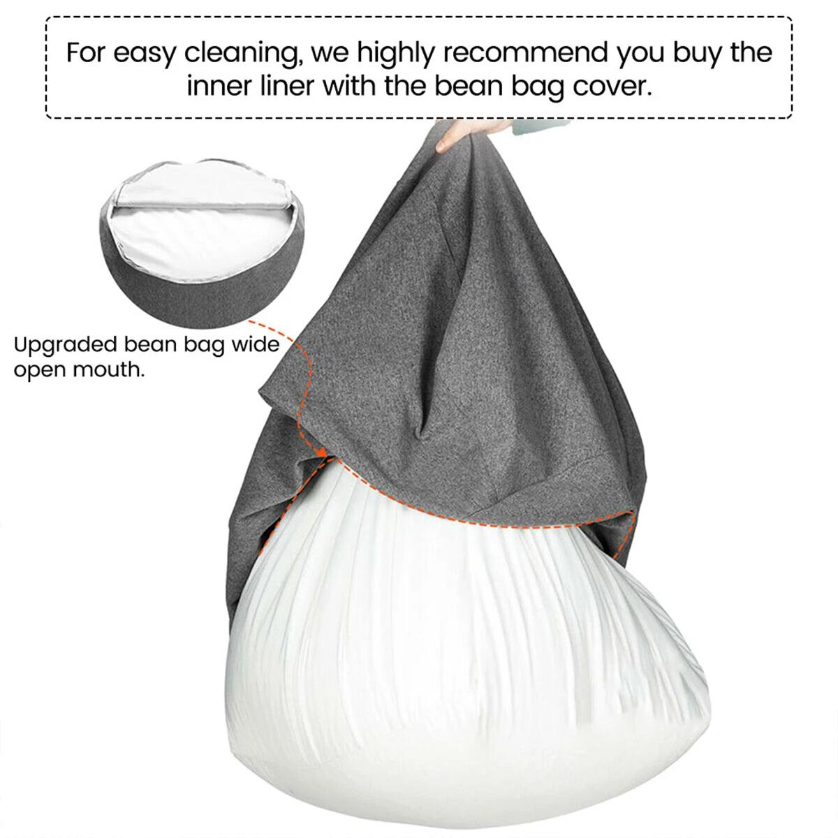 Canapé de remplacement intérieur sans remplissage, doublure intérieure amovible et lavable pour sac 