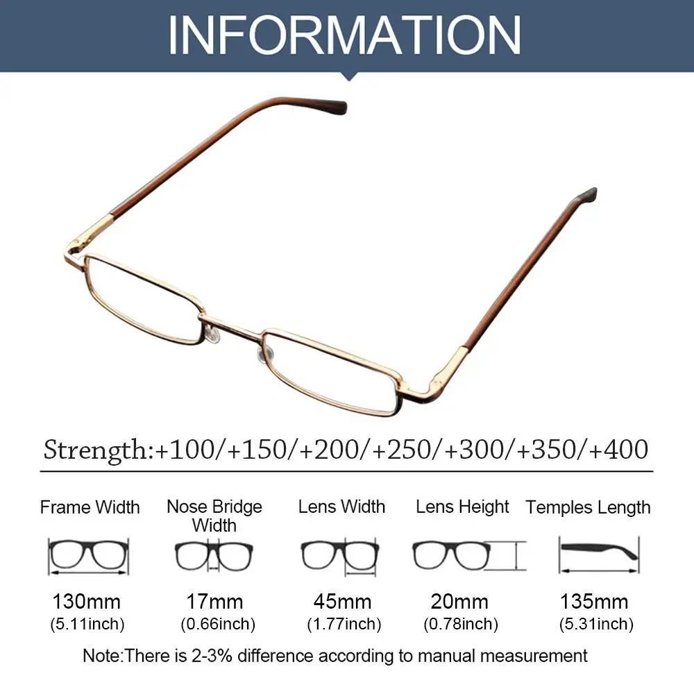 Lunettes de lecture en verre pour hommes presbytes, 0.5 0.75 1.0 1.25 1.5 2.0 2.25 2.5 2.75 3.0 3.25