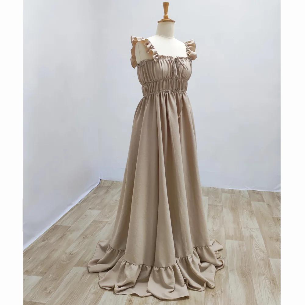 Robe de maternité en coton Softom robe confortable robes de maternité plissées pour baby shower robe