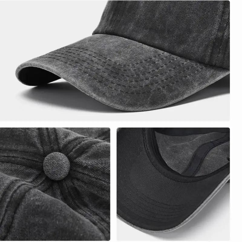 Casquette de Baseball en coton délavé pour hommes et femmes, chapeau à rabat Vintage Hip Hop, couleu