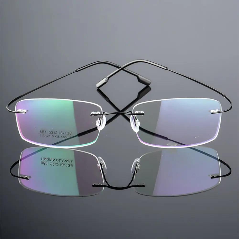 Lunettes de lecture sans monture en titane à mémoire de forme pour hommes et femmes, ultralégères, p