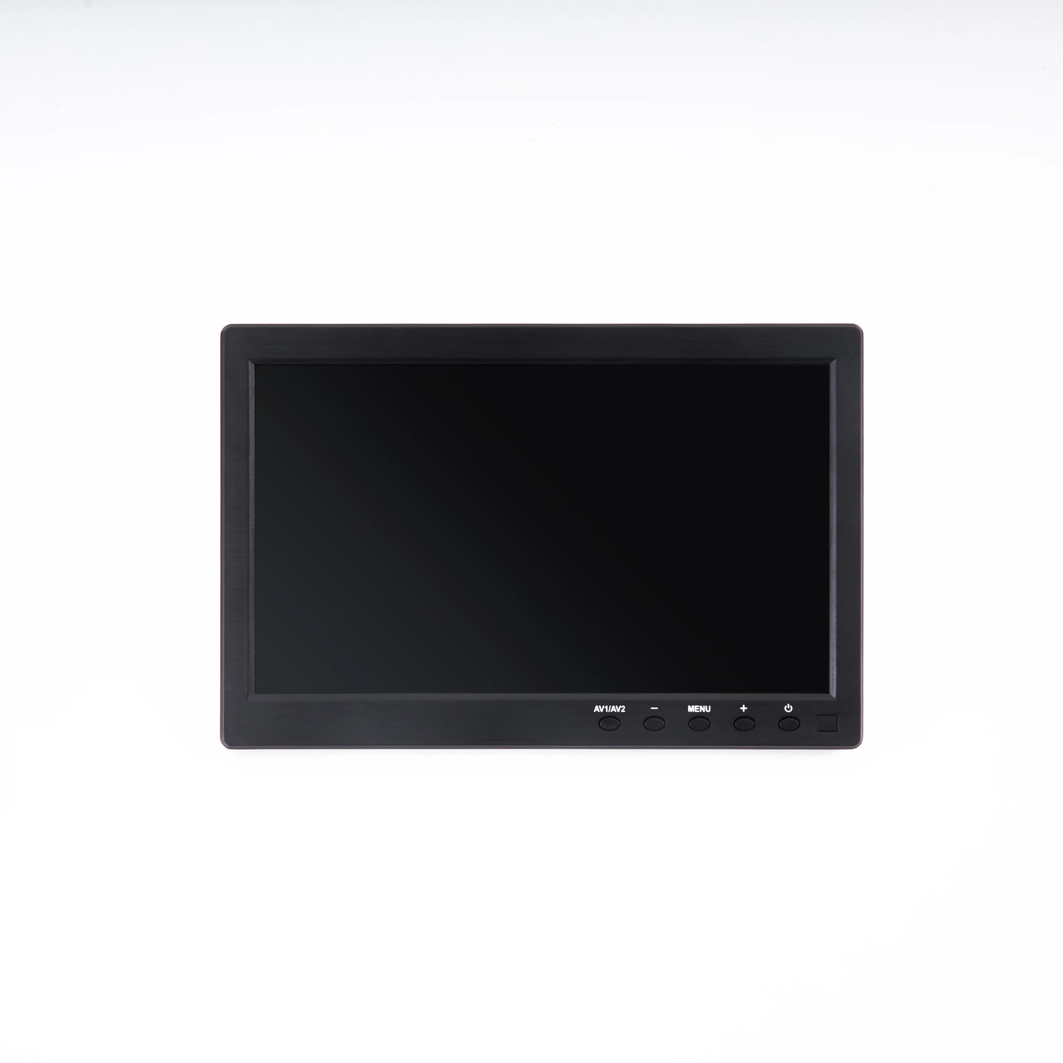 Moniteur de voiture HD de 10.1 pouces, écran numérique LCD, surveillance IPS 1024x600 avec HDMI VGA 