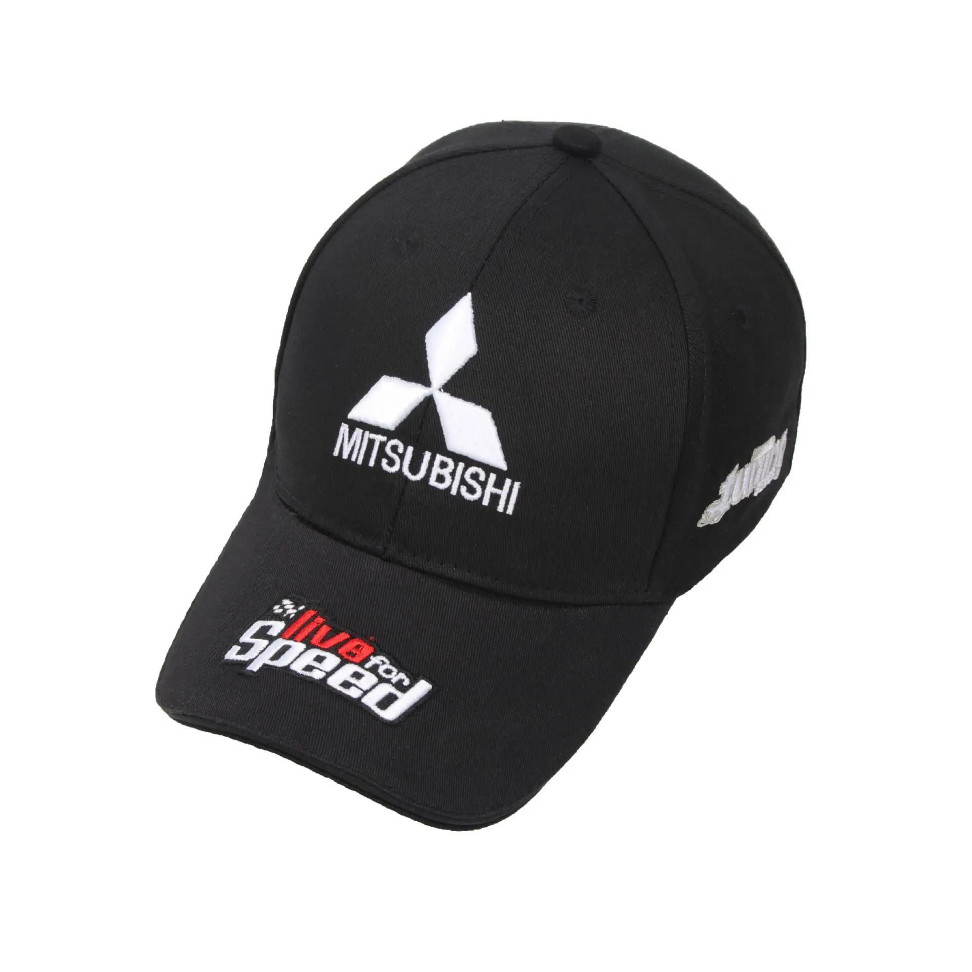 Casquette de baseball noire thème Mitsubishi Racing, casquette commémorative avec logo de voiture, p