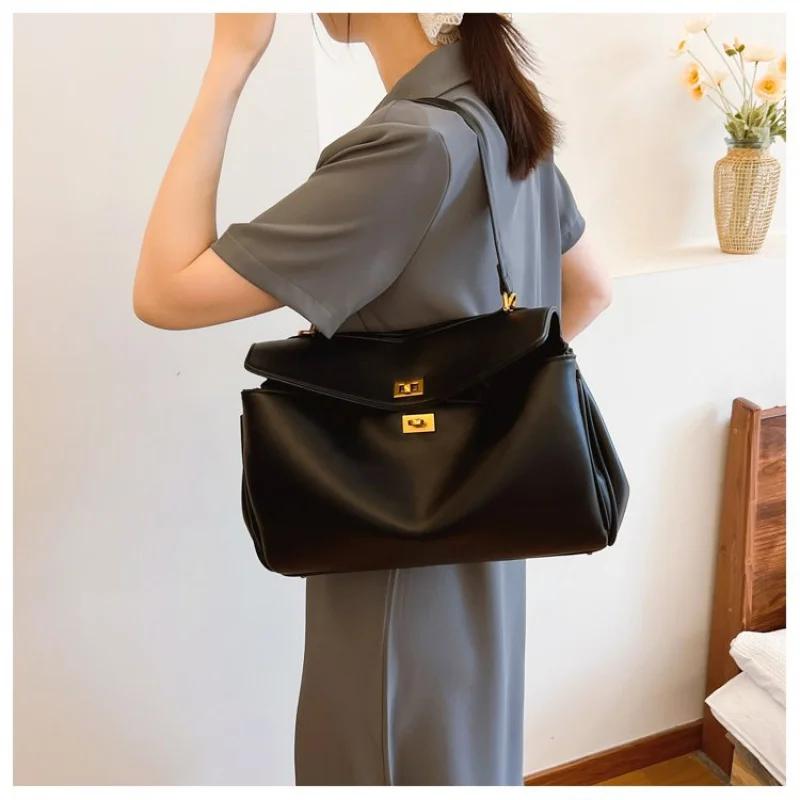 Sac à main élégant classique haut de gamme pour femmes, en cuir, design tendance, sac fourre-tout de