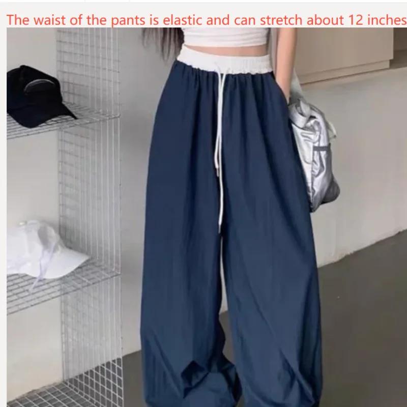 Pantalon à jambes larges pour femmes, avec cordon de serrage, gothique, Hip Hop, Cargo, chaud, assor