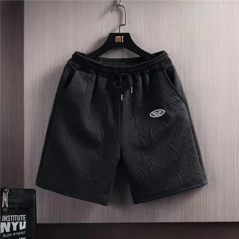 Short pour hommes été course décontracté Jogging Sport pantalon court lettre imprimer couleur unie c