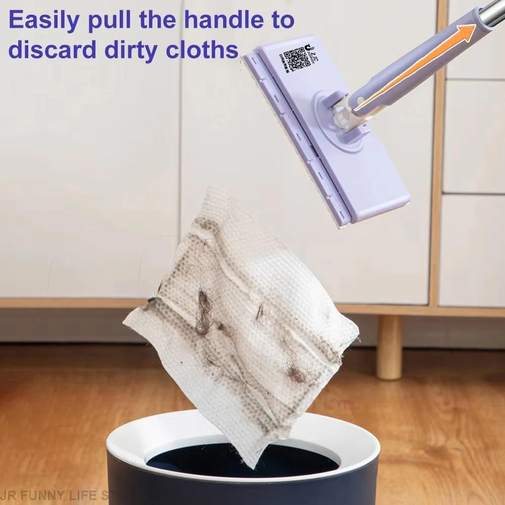 Grande vadrouille de nettoyage mains libres pour sol de fenêtre 360 ° Dissolvant de poussière rotati