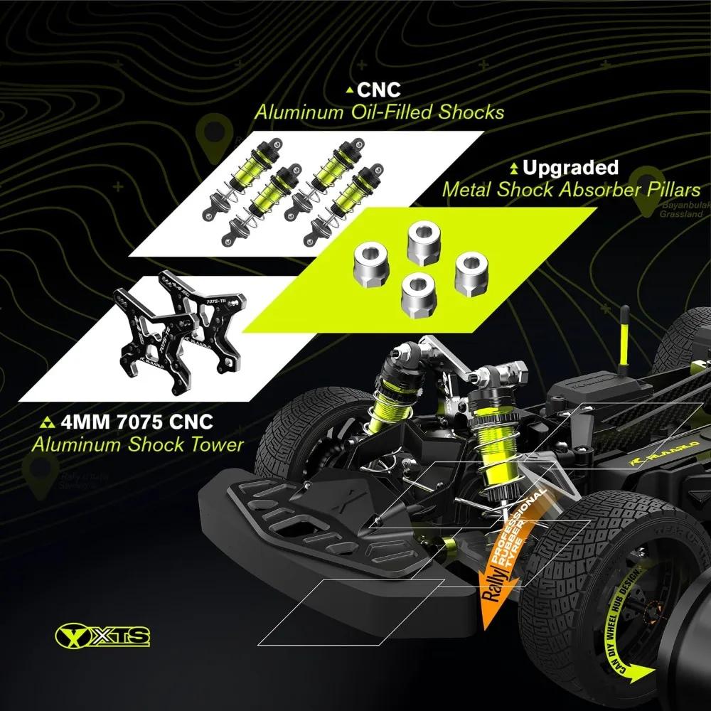 Voiture de drift RC brushless à l'échelle 1/10 avec gyroscope, 4x4 tout-terrain, camion de rallye té