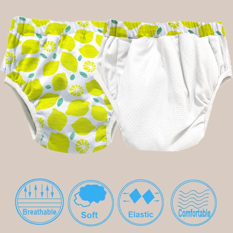 Couche-culotte en tissu lavable pour enfants, 10-45KG, pantalon d'entraînement, couches imperméables