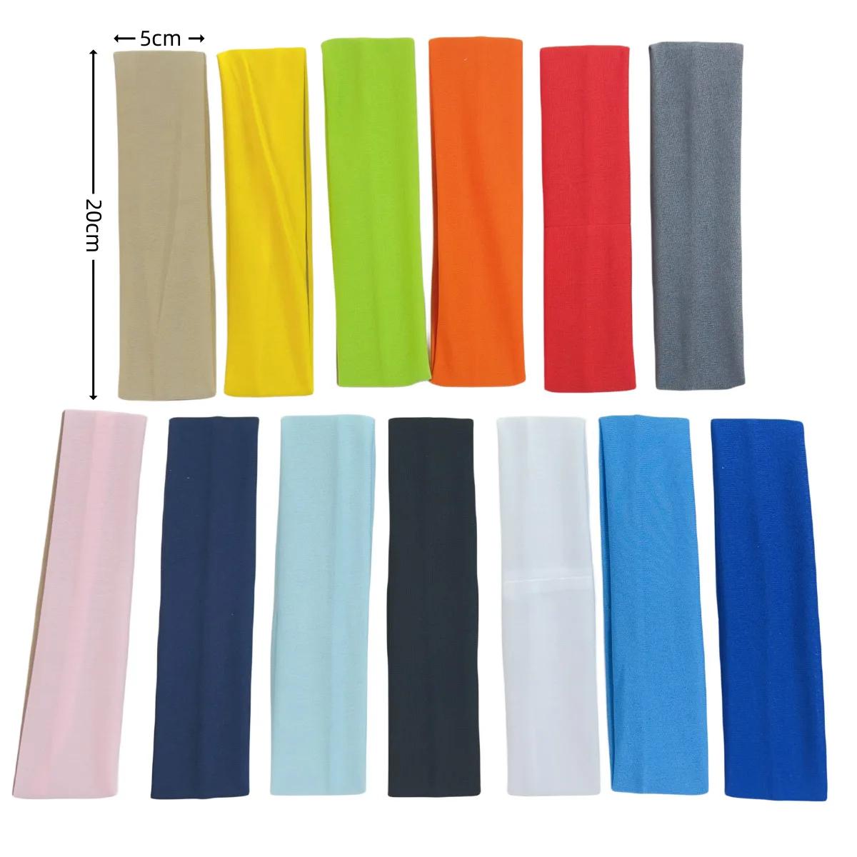 2 pièces/ensemble sport Yoga bandeau de cheveux solide course absorber la sueur bandeau pour femmes 
