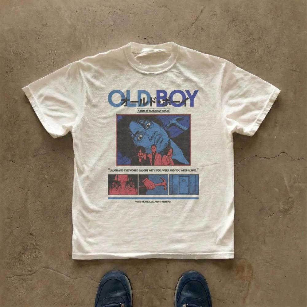 T-shirt du film Oldboy, affiche de film vintage 2003, esthétique manga, streetwear, vêtement graphiq