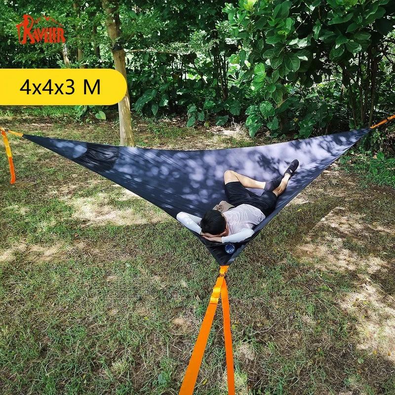 Chemise triangulaire de camping en plein air, anti-flexion, tissu Oxford, avec tendeur, 400x400x300c