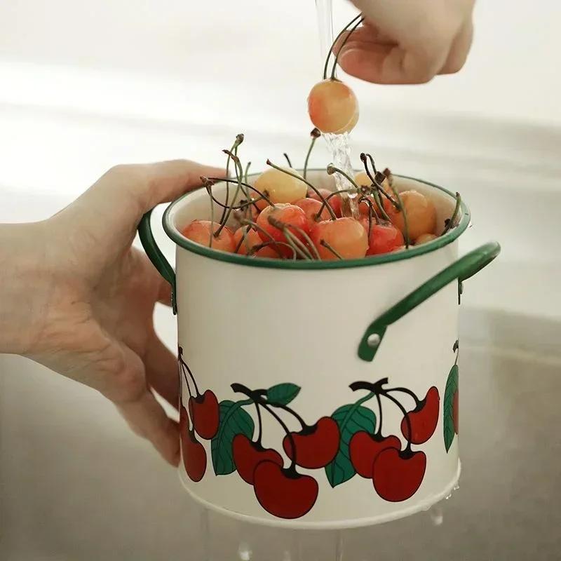 Seau de rangement de vaisselle rétro, égouttoir avec séparateur, boîte de rangement de couteaux et f