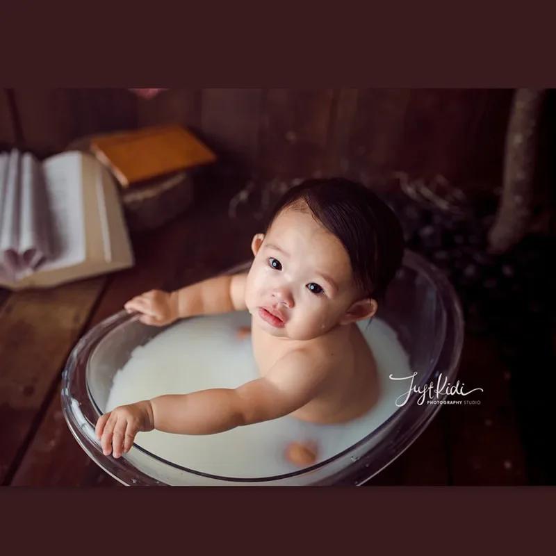 Accessoires de photographie pour nouveau-nés, baignoire à lait en acrylique pour bébé, douche de tre